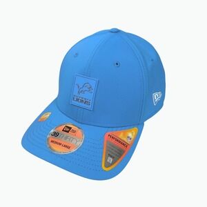 New Era‎ Detroit Lions Hat Men's M/L  Fitted Blue 39THIRTY Sideline Performance